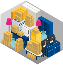 Brest I contenu d'un box de stockage de 15M3 (6M2)